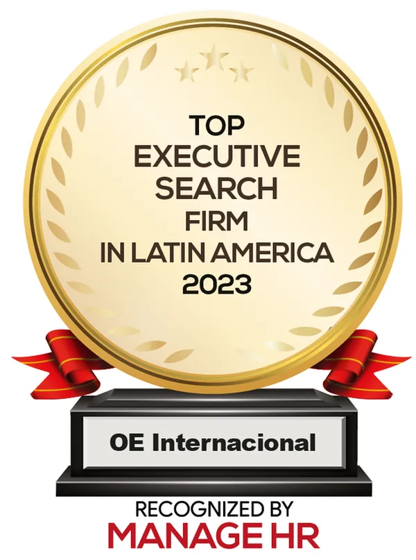 Medalla Top Executive Search Firm in Latin America 2023 otorgada a OE Internacional por Manage HR